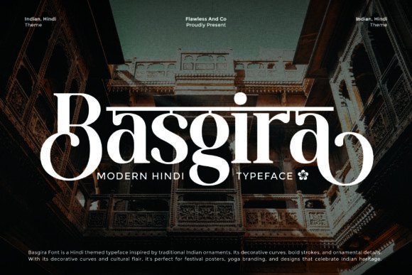 Basgira: A Modern Hindi-Themed Display Font for Campaigns