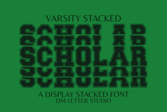 Boost Your Brand with Scholar Varsity Stacked Font