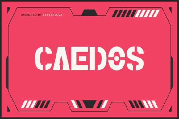 Caedos: A Futuristic Stencil Font for Creative Makers