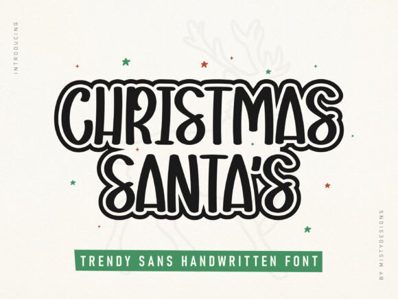 Christmas Santas: A Joyful Display Font for Holiday Branding