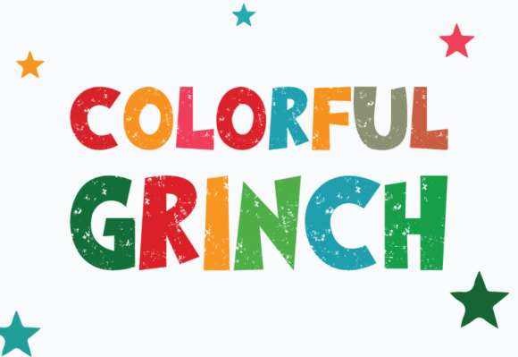 Colorful Grinch: A Playful Font for Festive Web Designs