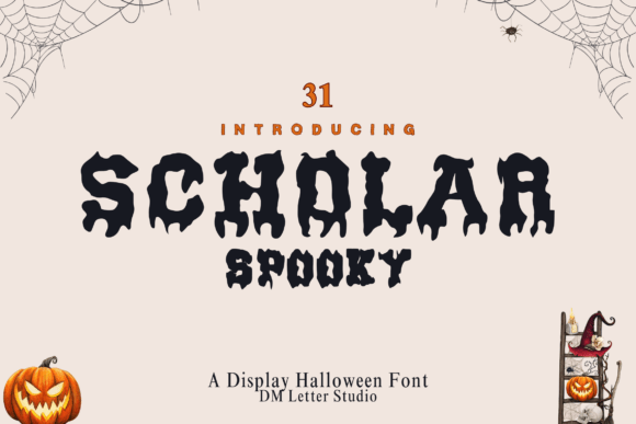 Embrace the Chilling Charm of Scholar Block Spooky Font