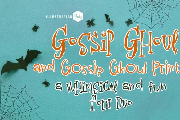 Gossip Ghoul Duo: A Spooky and Playful Font for Creative Campaigns