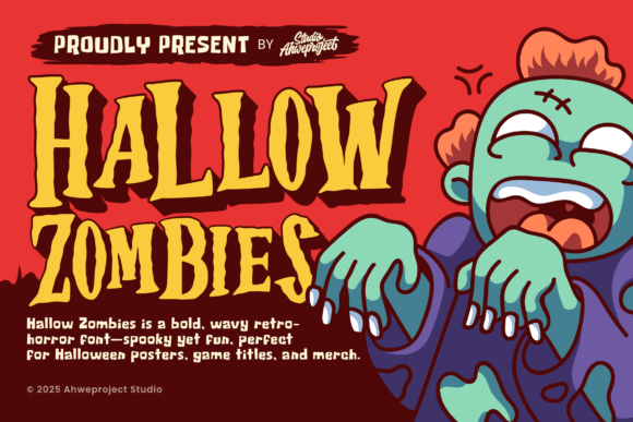 Hallow Zombies: A Spooky Yet Fun Display Font for Crafters