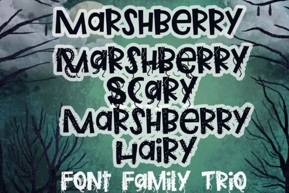 Marshberry Scary Trio: A Spooky Font for Creative Makers