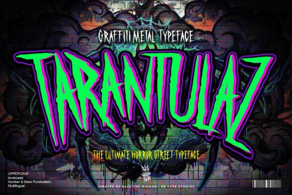 Tarantulaz: A Bold Display Typeface for Editorial Impact