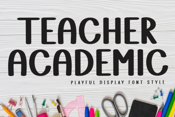 Teacher Academic: A Festive and Merry Display Typeface